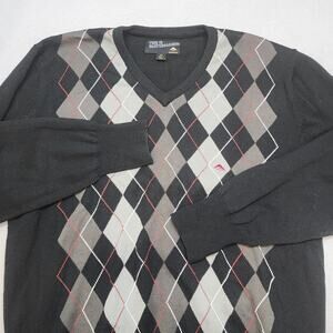 2000s Emerica Skateboarding Freshman Argyle V-neck Sweater Men's Sz XL